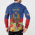 Second Empire of Haiti 1849-1859 Personalized Button Sweatshirt Tropical Hibiscus Flowers