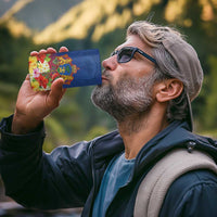 Second Empire of Haiti 1849-1859 Personalized 4 in 1 Can Cooler Tumbler Tropical Hibiscus Flowers