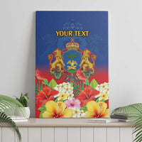 Second Empire of Haiti 1849-1859 Personalized Canvas Wall Art Tropical Hibiscus Flowers
