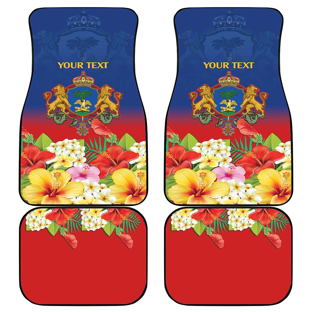 Second Empire of Haiti 1849-1859 Personalized Car Mats Tropical Hibiscus Flowers