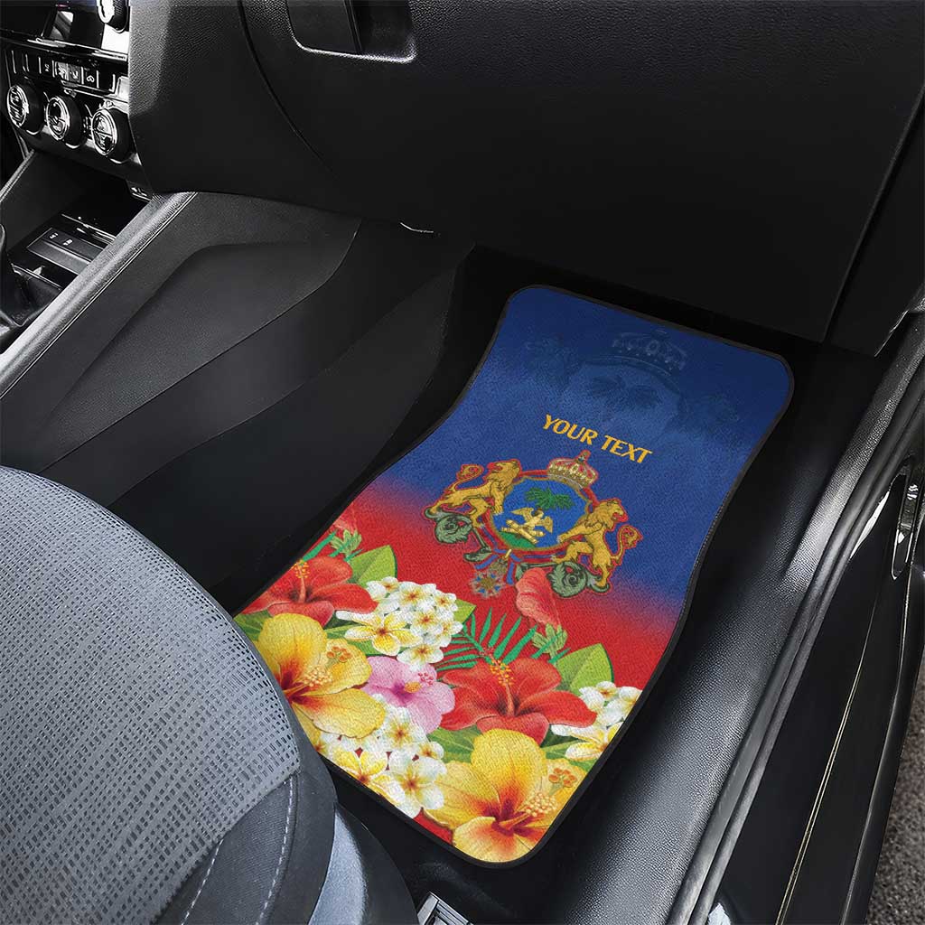 Second Empire of Haiti 1849-1859 Personalized Car Mats Tropical Hibiscus Flowers
