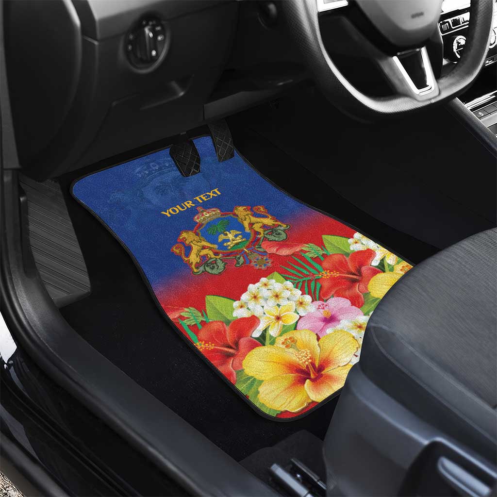 Second Empire of Haiti 1849-1859 Personalized Car Mats Tropical Hibiscus Flowers