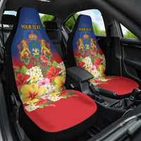 Second Empire of Haiti 1849-1859 Personalized Car Seat Cover Tropical Hibiscus Flowers