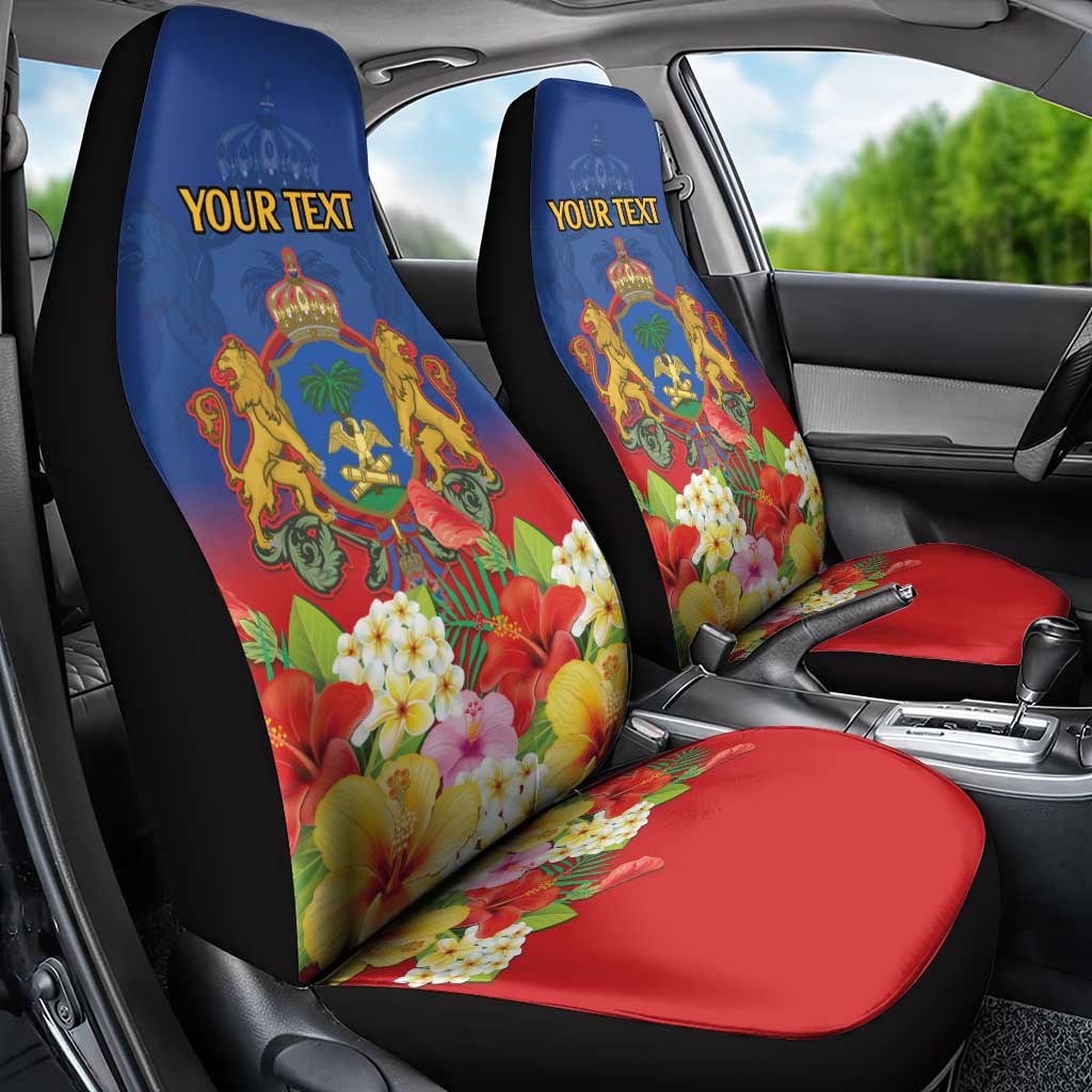 Second Empire of Haiti 1849-1859 Personalized Car Seat Cover Tropical Hibiscus Flowers