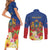 Second Empire of Haiti 1849-1859 Personalized Couples Matching Short Sleeve Bodycon Dress and Long Sleeve Button Shirt Tropical Hibiscus Flowers