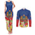 Second Empire of Haiti 1849-1859 Personalized Couples Matching Tank Maxi Dress and Long Sleeve Button Shirt Tropical Hibiscus Flowers