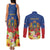 Second Empire of Haiti 1849-1859 Personalized Couples Matching Tank Maxi Dress and Long Sleeve Button Shirt Tropical Hibiscus Flowers