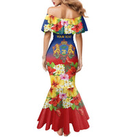 Second Empire of Haiti 1849-1859 Personalized Family Matching Mermaid Dress and Hawaiian Shirt Tropical Hibiscus Flowers