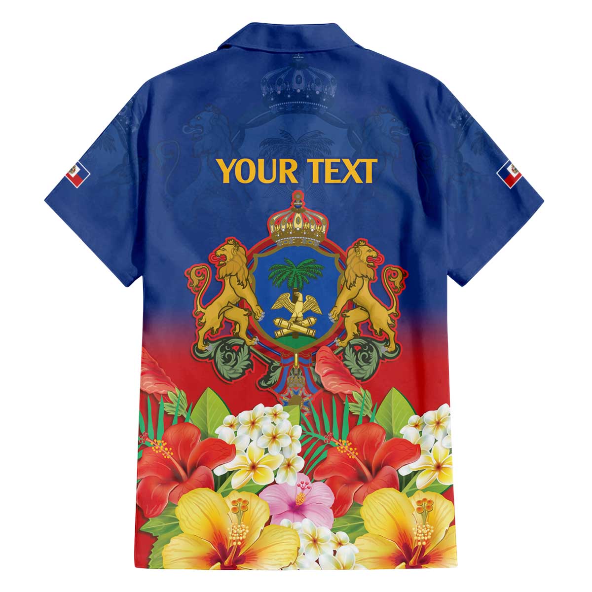 Second Empire of Haiti 1849-1859 Personalized Family Matching Off The Shoulder Long Sleeve Dress and Hawaiian Shirt Tropical Hibiscus Flowers