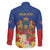 Second Empire of Haiti 1849-1859 Personalized Family Matching Off The Shoulder Long Sleeve Dress and Hawaiian Shirt Tropical Hibiscus Flowers