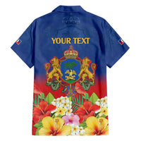 Second Empire of Haiti 1849-1859 Personalized Family Matching Short Sleeve Bodycon Dress and Hawaiian Shirt Tropical Hibiscus Flowers