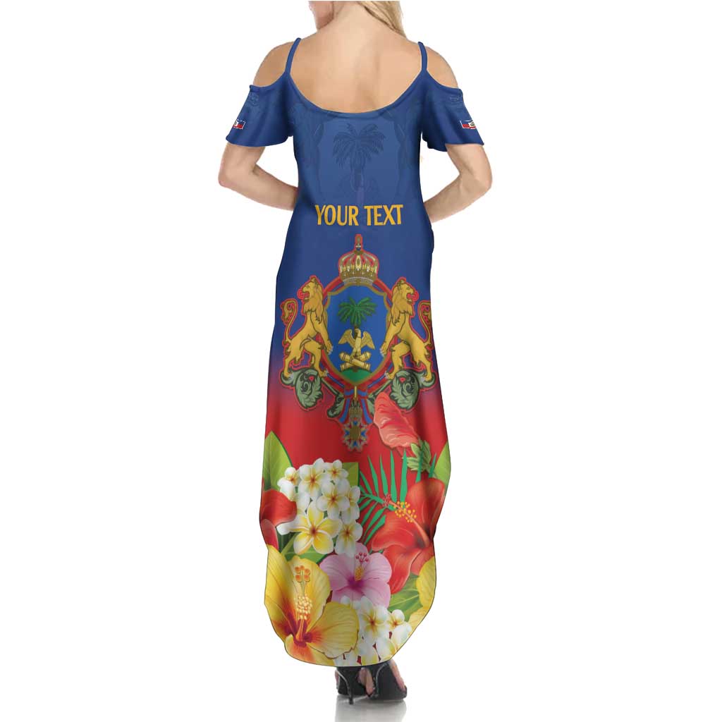 Second Empire of Haiti 1849-1859 Personalized Family Matching Summer Maxi Dress and Hawaiian Shirt Tropical Hibiscus Flowers