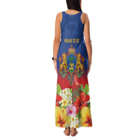 Second Empire of Haiti 1849-1859 Personalized Family Matching Tank Maxi Dress and Hawaiian Shirt Tropical Hibiscus Flowers
