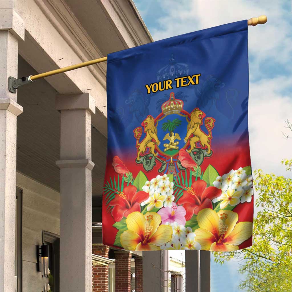 Second Empire of Haiti 1849-1859 Personalized Garden Flag Tropical Hibiscus Flowers