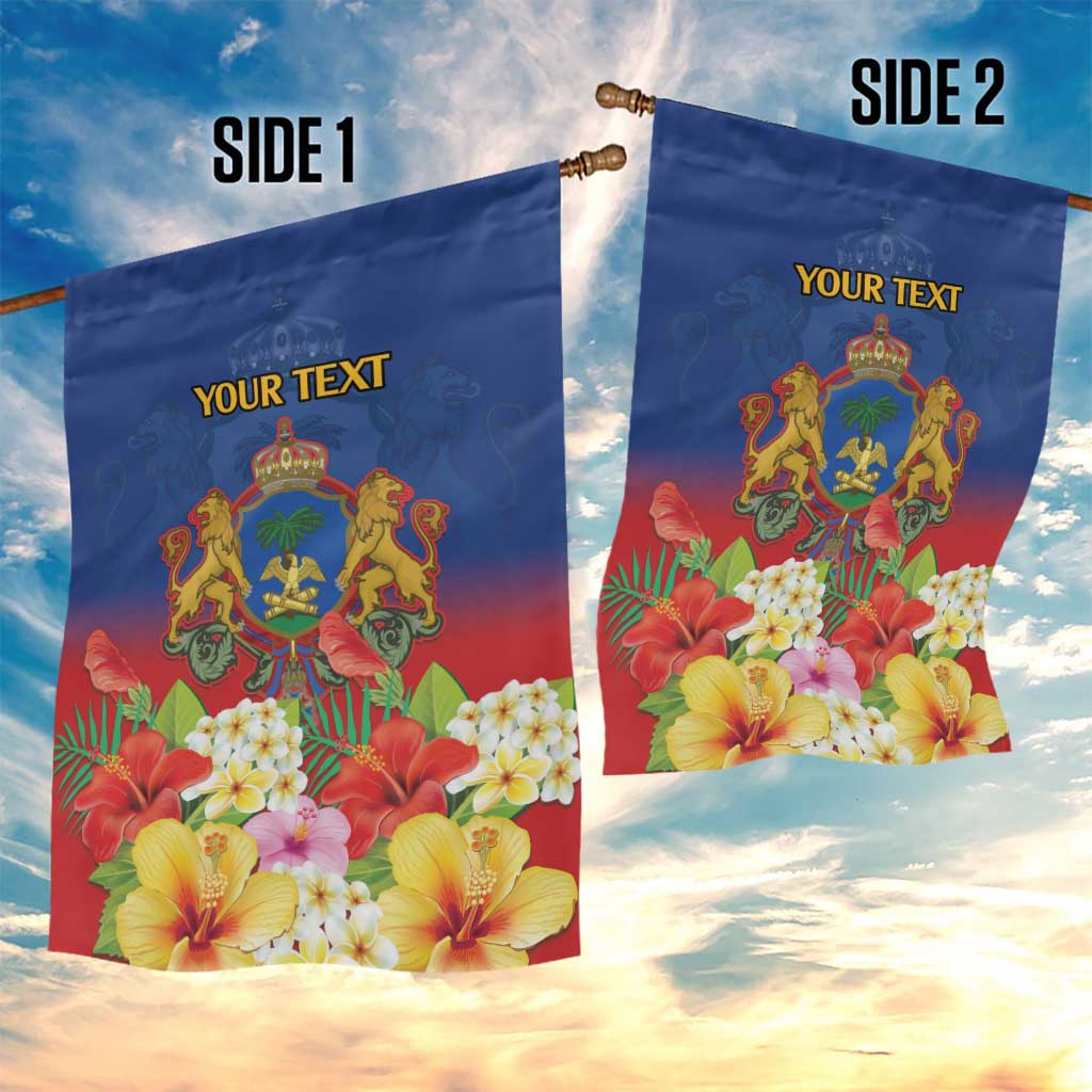 Second Empire of Haiti 1849-1859 Personalized Garden Flag Tropical Hibiscus Flowers