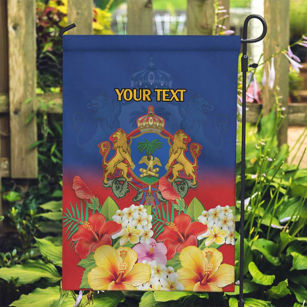 Second Empire of Haiti 1849-1859 Personalized Garden Flag Tropical Hibiscus Flowers