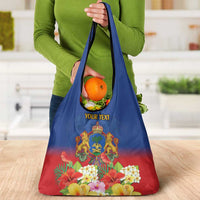 Second Empire of Haiti 1849-1859 Personalized Grocery Bag Tropical Hibiscus Flowers