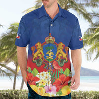 Second Empire of Haiti 1849-1859 Personalized Hawaiian Shirt Tropical Hibiscus Flowers