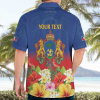 Second Empire of Haiti 1849-1859 Personalized Hawaiian Shirt Tropical Hibiscus Flowers