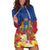 Second Empire of Haiti 1849-1859 Personalized Hoodie Dress Tropical Hibiscus Flowers