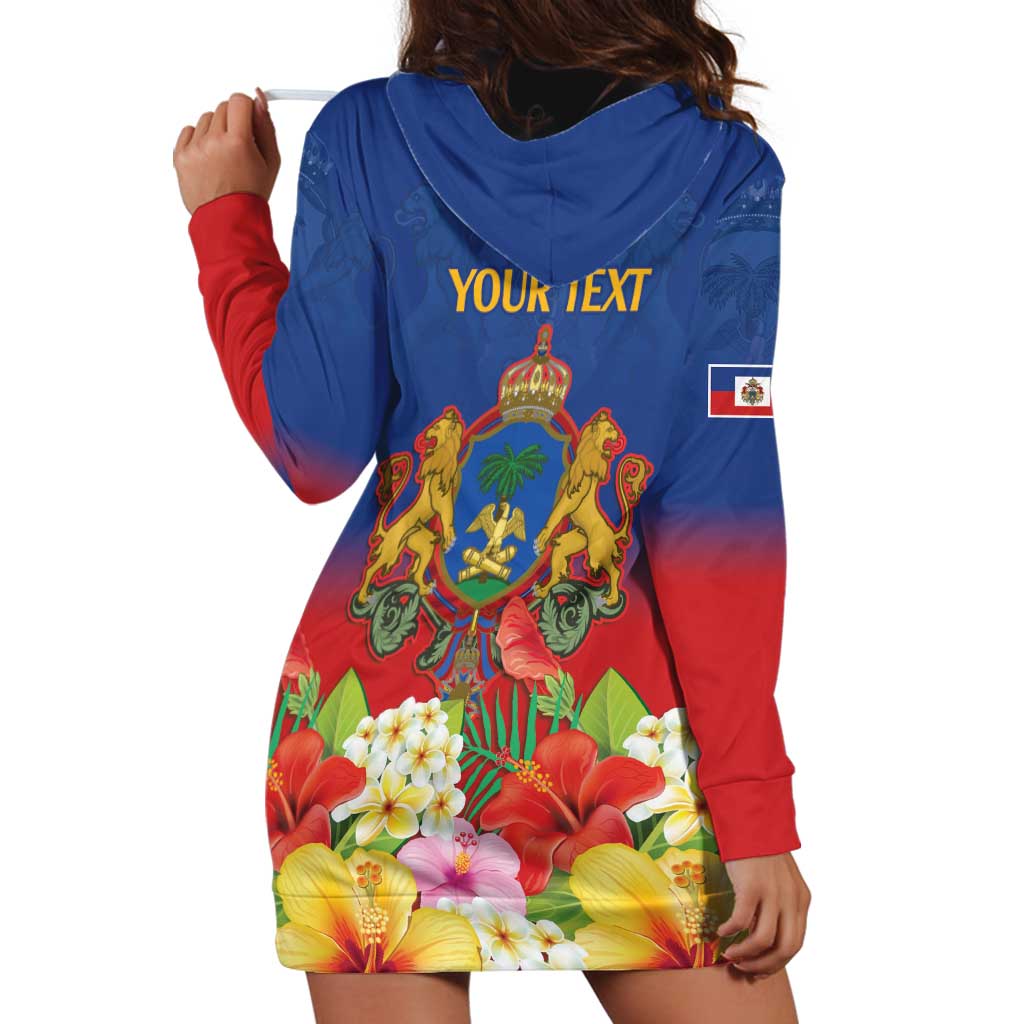 Second Empire of Haiti 1849-1859 Personalized Hoodie Dress Tropical Hibiscus Flowers