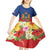 Second Empire of Haiti 1849-1859 Personalized Kid Short Sleeve Dress Tropical Hibiscus Flowers
