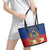 Second Empire of Haiti 1849-1859 Personalized Leather Tote Bag Tropical Hibiscus Flowers