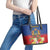 Second Empire of Haiti 1849-1859 Personalized Leather Tote Bag Tropical Hibiscus Flowers