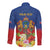 Second Empire of Haiti 1849-1859 Personalized Long Sleeve Button Shirt Tropical Hibiscus Flowers