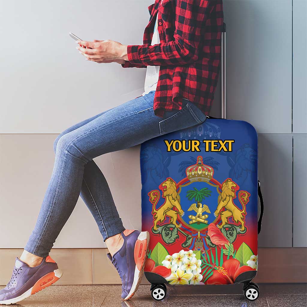 Second Empire of Haiti 1849-1859 Personalized Luggage Cover Tropical Hibiscus Flowers