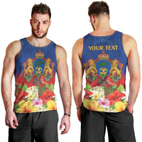 Second Empire of Haiti 1849-1859 Personalized Men Tank Top Tropical Hibiscus Flowers