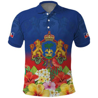 Second Empire of Haiti 1849-1859 Personalized Polo Shirt Tropical Hibiscus Flowers
