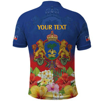 Second Empire of Haiti 1849-1859 Personalized Polo Shirt Tropical Hibiscus Flowers