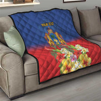 Second Empire of Haiti 1849-1859 Personalized Quilt Tropical Hibiscus Flowers