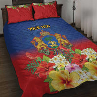 Second Empire of Haiti 1849-1859 Personalized Quilt Bed Set Tropical Hibiscus Flowers