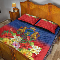 Second Empire of Haiti 1849-1859 Personalized Quilt Bed Set Tropical Hibiscus Flowers