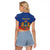 Second Empire of Haiti 1849-1859 Personalized Raglan Cropped T Shirt Tropical Hibiscus Flowers