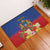Second Empire of Haiti 1849-1859 Personalized Rubber Doormat Tropical Hibiscus Flowers