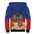 Second Empire of Haiti 1849-1859 Personalized Sherpa Hoodie Tropical Hibiscus Flowers
