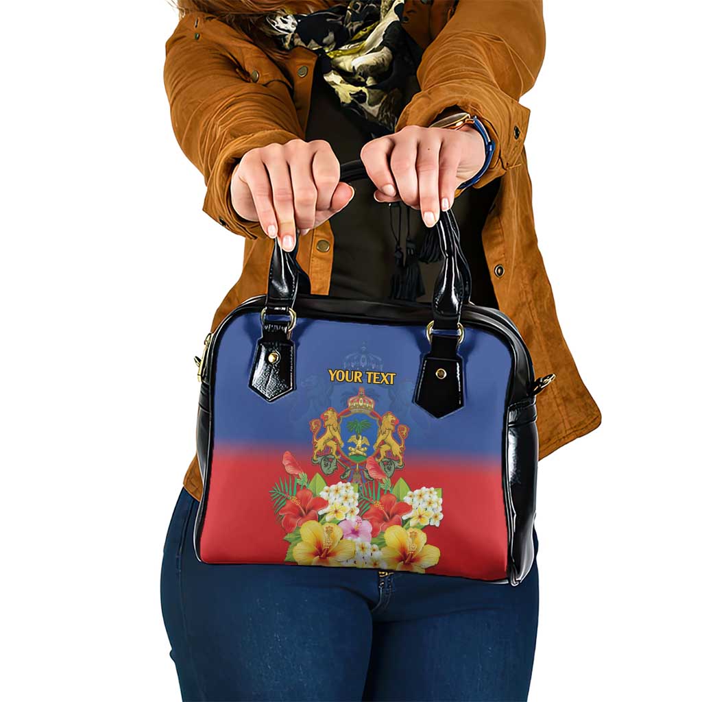 Second Empire of Haiti 1849-1859 Personalized Shoulder Handbag Tropical Hibiscus Flowers
