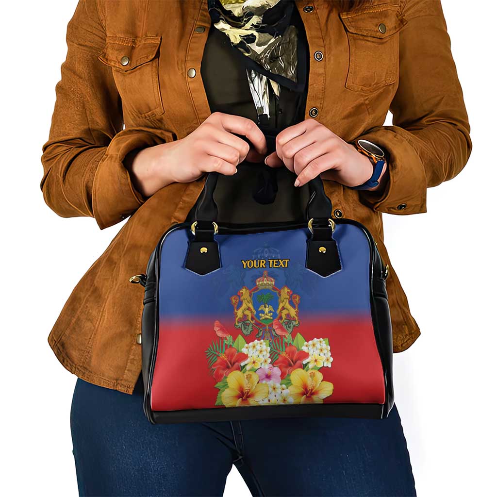 Second Empire of Haiti 1849-1859 Personalized Shoulder Handbag Tropical Hibiscus Flowers