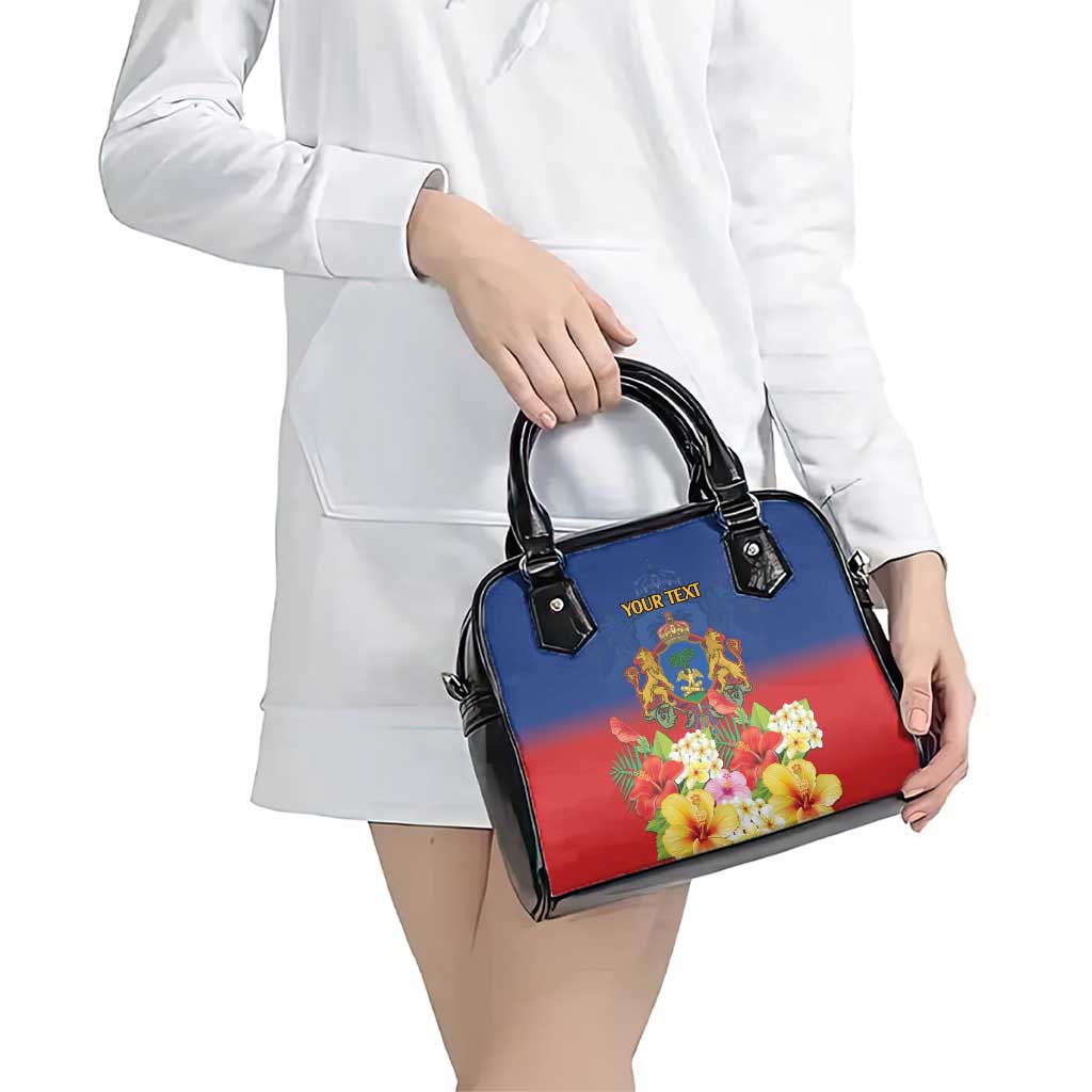 Second Empire of Haiti 1849-1859 Personalized Shoulder Handbag Tropical Hibiscus Flowers