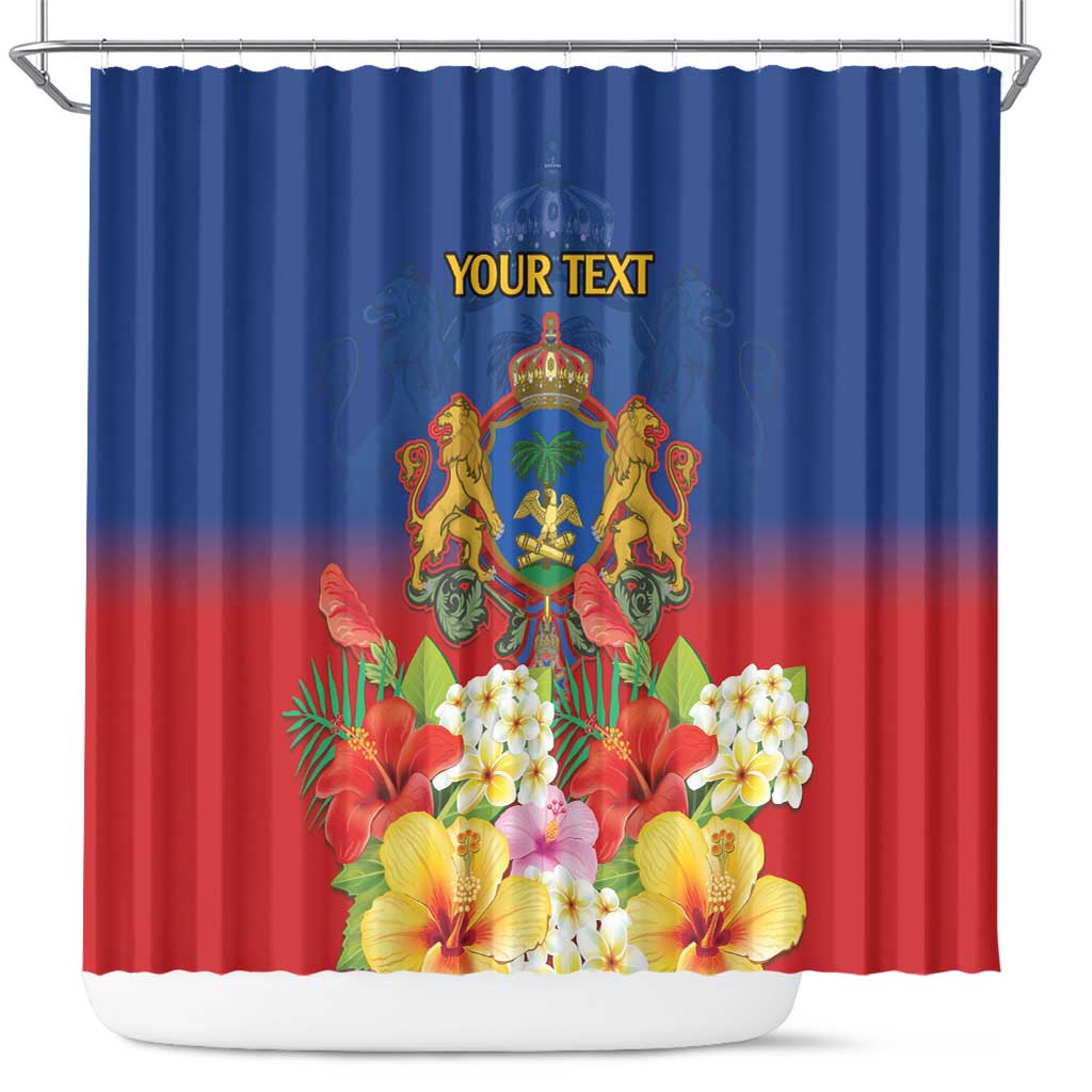 Second Empire of Haiti 1849-1859 Personalized Shower Curtain Tropical Hibiscus Flowers