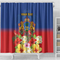 Second Empire of Haiti 1849-1859 Personalized Shower Curtain Tropical Hibiscus Flowers