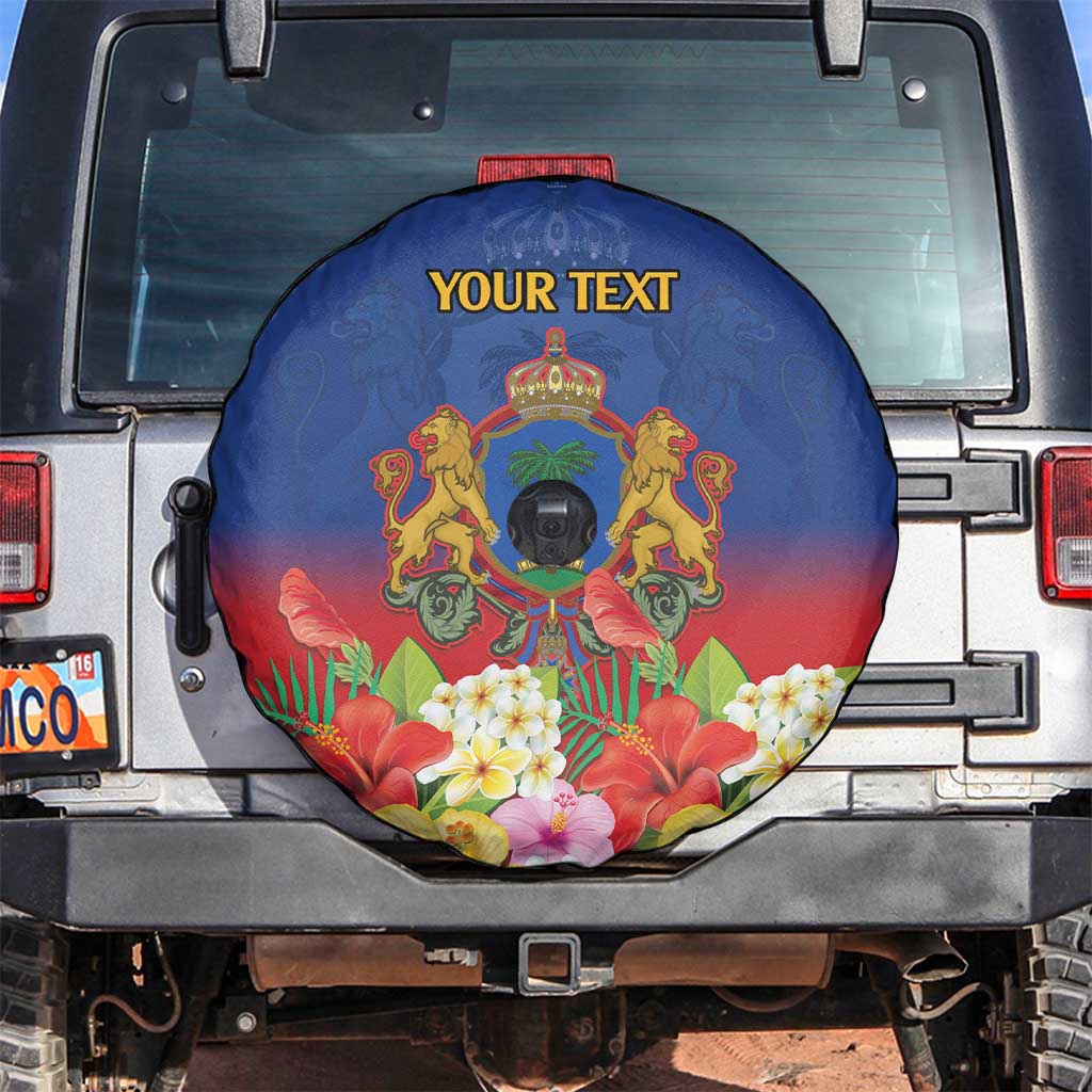 Second Empire of Haiti 1849-1859 Personalized Spare Tire Cover Tropical Hibiscus Flowers