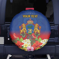 Second Empire of Haiti 1849-1859 Personalized Spare Tire Cover Tropical Hibiscus Flowers