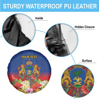 Second Empire of Haiti 1849-1859 Personalized Spare Tire Cover Tropical Hibiscus Flowers