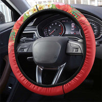 Second Empire of Haiti 1849-1859 Steering Wheel Cover Tropical Hibiscus Flowers