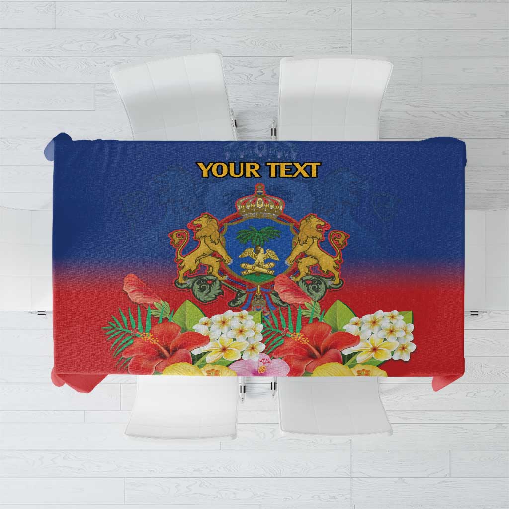 Second Empire of Haiti 1849-1859 Personalized Tablecloth Tropical Hibiscus Flowers