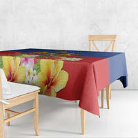 Second Empire of Haiti 1849-1859 Personalized Tablecloth Tropical Hibiscus Flowers